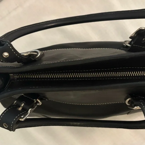 Vintage Coach Hamptons SOFT Genuine Leather Satchel Tote – Black Y2K Like New - Picture 9 of 14